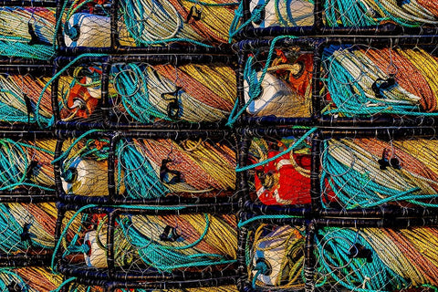 California-USA-Crescent City-Crescent City Marina Black Ornate Wood Framed Art Print with Double Matting by Restuccia, Joe III