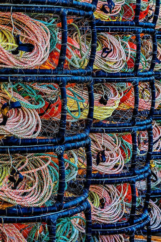 California-USA-Crescent City-Crescent City Marina White Modern Wood Framed Art Print with Double Matting by Restuccia, Joe III