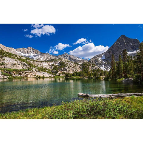 Treasure Lake-John Muir Wilderness-Sierra Nevada Mountains-California-USA Black Modern Wood Framed Art Print by Bishop, Russ