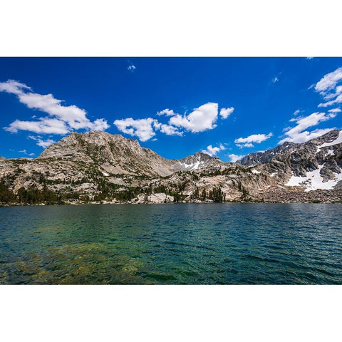 Treasure Lake under the Sierra Crest-John Muir Wilderness-Sierra Nevada Mountains-California-USA Black Modern Wood Framed Art Print by Bishop, Russ