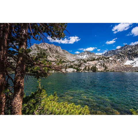 Treasure Lake under the Sierra Crest-John Muir Wilderness-Sierra Nevada Mountains-California-USA Black Modern Wood Framed Art Print by Bishop, Russ