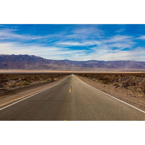 Road in Death Valley National Park-California Black Modern Wood Framed Art Print with Double Matting by Day, Richard and Susan