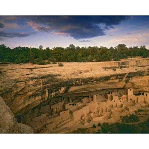 CO, Mesa Verde NP Ruins of Cliff Palace Black Modern Wood Framed Art Print by Flaherty, Dennis