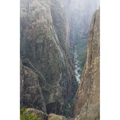 Colorado, Gunnison NP Scenic in Black Canyon Black Modern Wood Framed Art Print by Paulson, Don