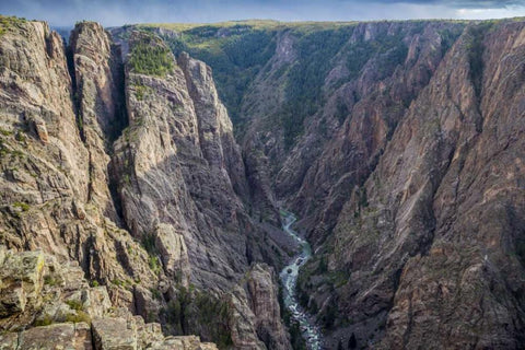 Colorado, Gunnison NP Scenic in Black Canyon Black Ornate Wood Framed Art Print with Double Matting by Paulson, Don