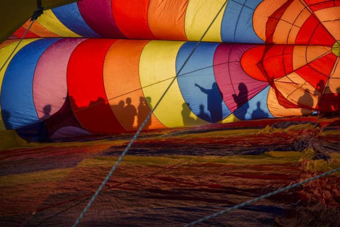CO, Colorado Springs Hot air balloon Festival Black Ornate Wood Framed Art Print with Double Matting by Grall, Don