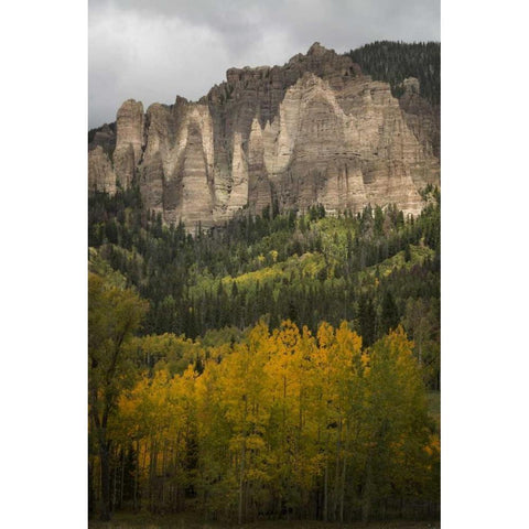 Colorado Storm clouds over the San Juan Mts Black Modern Wood Framed Art Print by Grall, Don