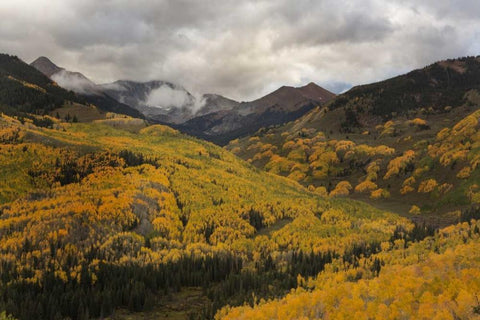 CO, White River NF, Capitol Peak Valley Storm White Modern Wood Framed Art Print with Double Matting by Grall, Don