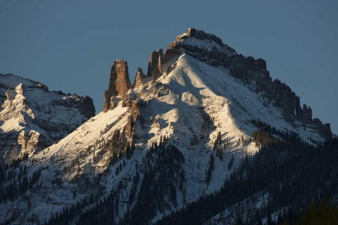 Colorado, Uncompahgre NF Sunrise on Turret Ridge Black Ornate Wood Framed Art Print with Double Matting by Grall, Don
