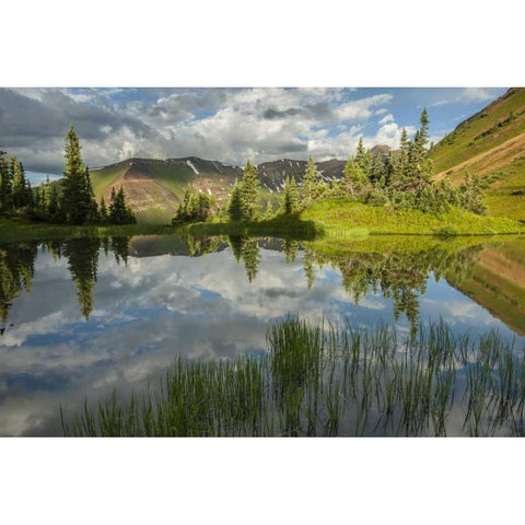 Colorado Paradise Divide and pond reflection White Modern Wood Framed Art Print by Illg, Cathy and Gordon