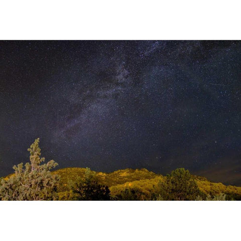 USA, Colorado Milky Way above mountains White Modern Wood Framed Art Print by Grall, Don