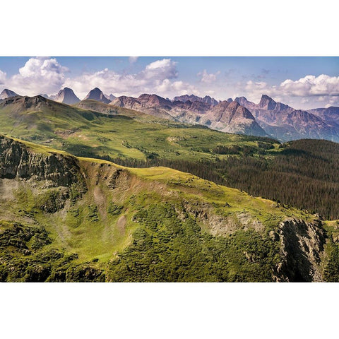 USA-Colorado-San Juan Mountains Grenadier Range mountain landscape Black Modern Wood Framed Art Print by Jaynes Gallery