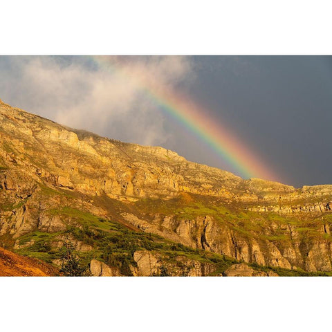 USA-Colorado Rainbow over mountain Black Modern Wood Framed Art Print by Jaynes Gallery