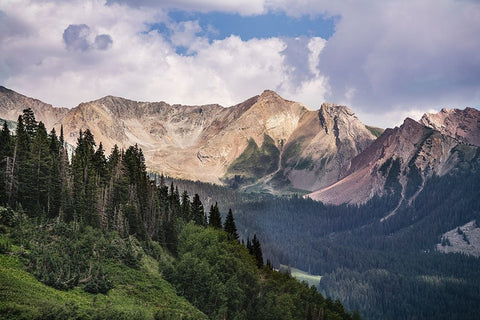 USA-Colorado-Gunnison National Forest Landscape with Avery Peak Black Ornate Wood Framed Art Print with Double Matting by Jaynes Gallery
