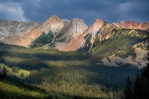 USA-Colorado-Gunnison National Forest Landscape with Avery Peak Black Ornate Wood Framed Art Print with Double Matting by Jaynes Gallery