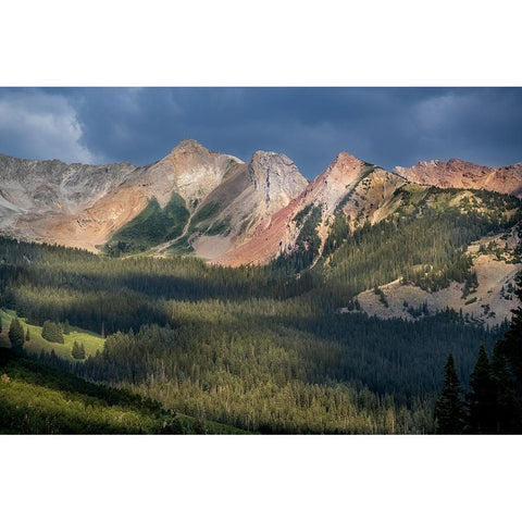 USA-Colorado-Gunnison National Forest Landscape with Avery Peak Gold Ornate Wood Framed Art Print with Double Matting by Jaynes Gallery