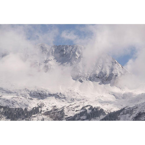 USA-Colorado-Uncompahgre National Forest San Juan Mountains after an autumn snowfall Black Modern Wood Framed Art Print by Jaynes Gallery