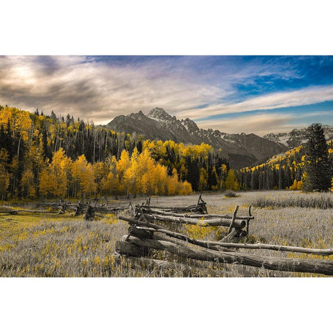 Mount Sneffels White Modern Wood Framed Art Print by Theodore, George and Marilu