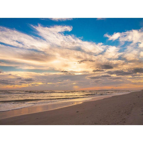 Sunset on Sanibel Island-Florida-USA Black Modern Wood Framed Art Print by Miller, Anna