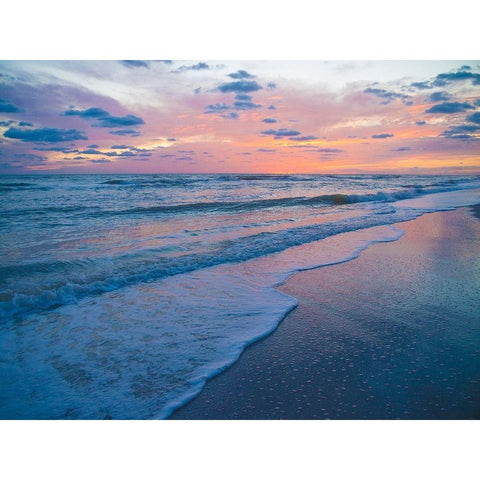 Sunset on Sanibel Island-Florida-USA Gold Ornate Wood Framed Art Print with Double Matting by Miller, Anna