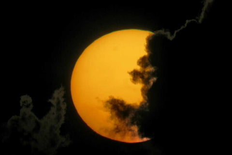 FL, Fort De Soto Park Dark clouds at sunset White Modern Wood Framed Art Print with Double Matting by Morris, Arthur
