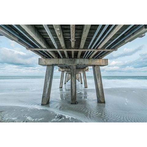 Florida-Naples-Naples Pier Black Modern Wood Framed Art Print with Double Matting by Tilley, Rob