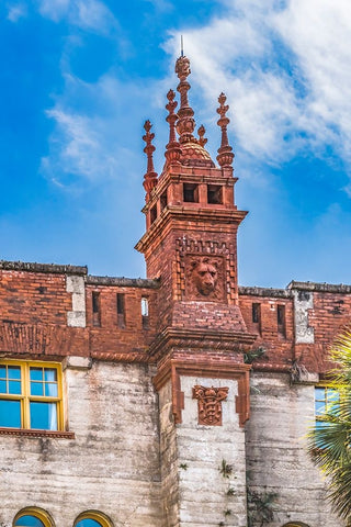 Small tower details Town Hall- St. Augustine- Florida. Originally Alcazar Hotel founded 1888 Black Ornate Wood Framed Art Print with Double Matting by Perry, William