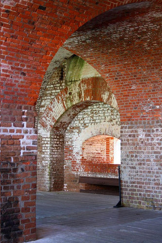 Fort Pulaski Brick Arches-Tybee Island-Georgia-USA White Modern Wood Framed Art Print with Double Matting by Miller, Anna