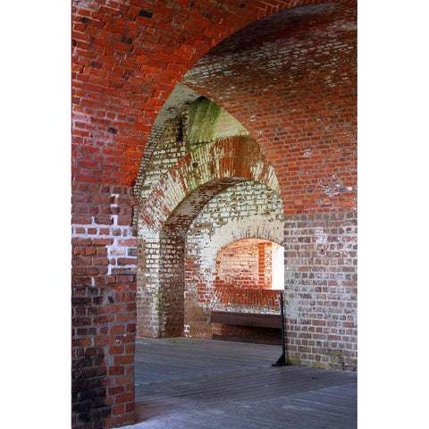 Fort Pulaski Brick Arches-Tybee Island-Georgia-USA Black Modern Wood Framed Art Print by Miller, Anna