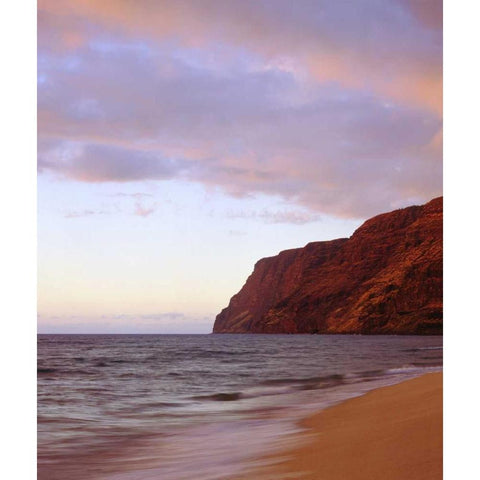 Hawaii, Kauai Dusk on the Na Pali Coast Black Modern Wood Framed Art Print by Talbot Frank, Christopher
