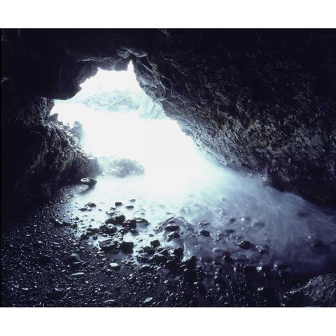 USA, Hawaii A sea cave Black Modern Wood Framed Art Print by Talbot Frank, Christopher