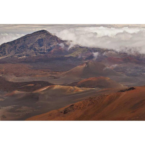 Hawaii, Maui, Haleakala NP Mountain Scenic White Modern Wood Framed Art Print by Illg, Cathy and Gordon