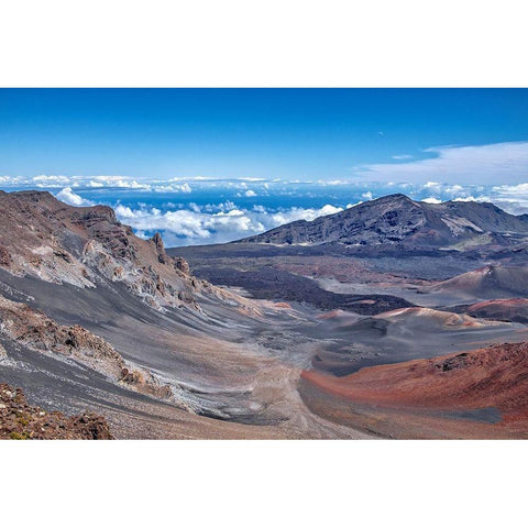 Crater-Haleakala-Maui-Hawaii-USA Black Modern Wood Framed Art Print by Engelbrecht, Lisa S.