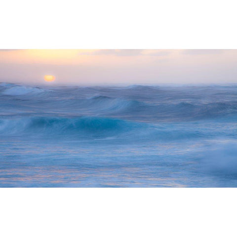 Hawaii-Oahu-North Shore and breaking waves Black Modern Wood Framed Art Print by Gulin, Sylvia