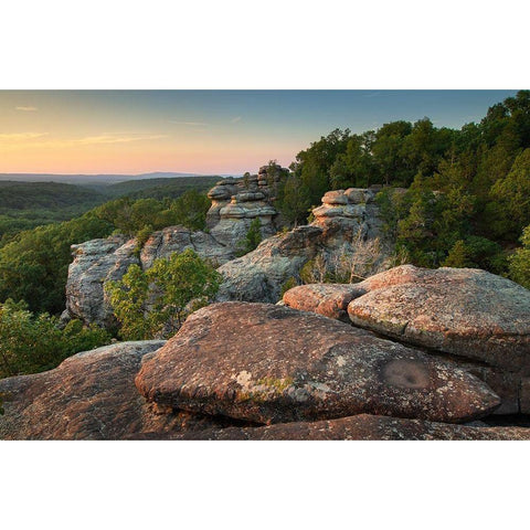 Garden of the Gods Recreation Area-Shawnee National Forest-Illinois Black Modern Wood Framed Art Print by Majchrowicz, Alan