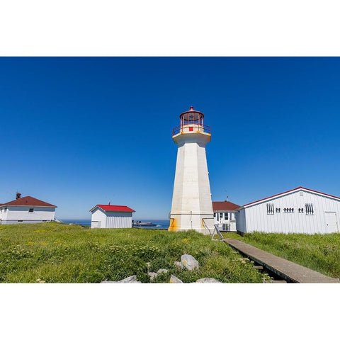 Lighthouse at Machias Seal Island-Maine-USA Black Modern Wood Framed Art Print by Haney, Chuck