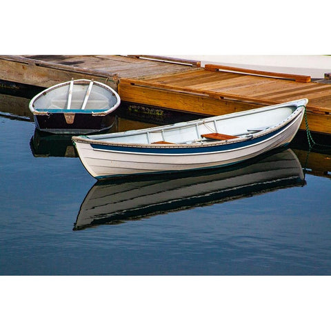 USA-New England-Maine-Mt-Desert-Southwest Harbor with wooden boats Gold Ornate Wood Framed Art Print with Double Matting by Gulin, Sylvia