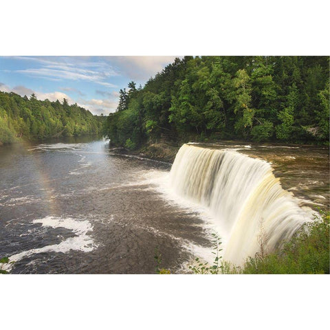 Upper Tahquamenon Falls-Tahquamenon Falls State Park-Upper Peninsula-Michigan Black Modern Wood Framed Art Print by Majchrowicz, Alan