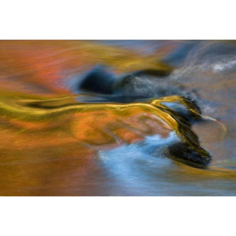 Michigan, Upper Peninsula Bond Falls reflections Black Modern Wood Framed Art Print by Rotenberg, Nancy