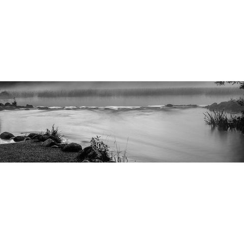 USA-Minnesota-Itasca State Park-Mississippi Headwaters Black Modern Wood Framed Art Print with Double Matting by Hawkins, Peter