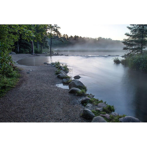 USA-Minnesota-Itasca State Park-Mississippi Headwaters Black Modern Wood Framed Art Print by Hawkins, Peter