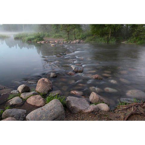 USA-Minnesota-Itasca State Park-Mississippi Headwaters White Modern Wood Framed Art Print by Hawkins, Peter