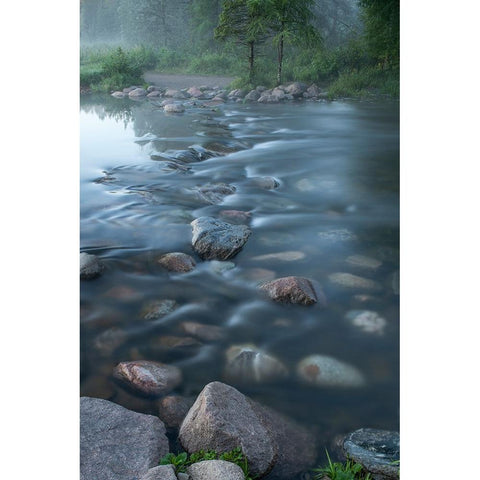 USA-Minnesota-Itasca State Park-Mississippi Headwaters White Modern Wood Framed Art Print by Hawkins, Peter