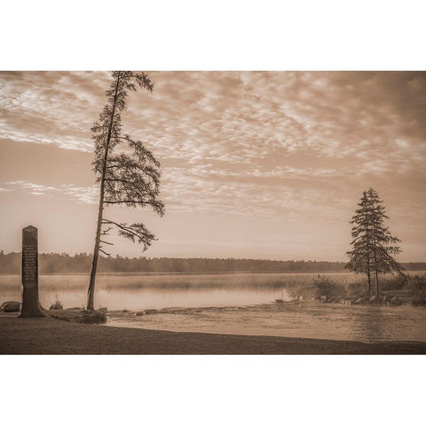 USA-Minnesota-Itasca State Park-Mississippi Headwaters Black Modern Wood Framed Art Print by Hawkins, Peter