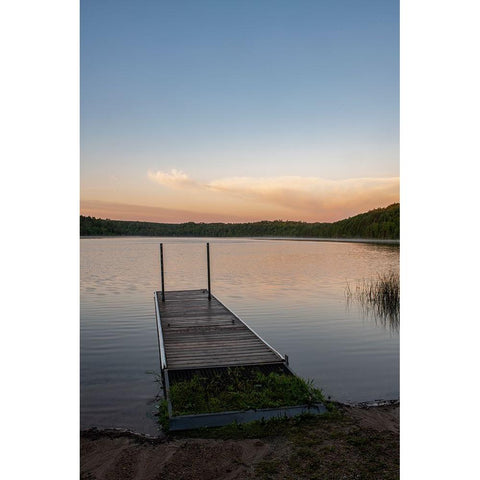 USA-Minnesota-La Salle Lake State Recreation Area boat launch White Modern Wood Framed Art Print by Hawkins, Peter