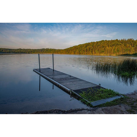 USA-Minnesota-La Salle Lake State Recreation Area boat launch Gold Ornate Wood Framed Art Print with Double Matting by Hawkins, Peter