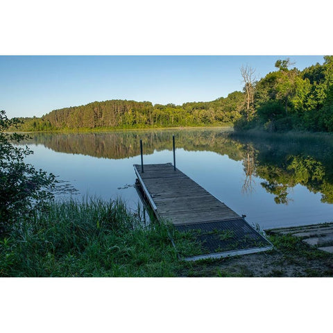USA-Minnesota-Itasca State Park-Ozawindib Boat Lunch White Modern Wood Framed Art Print by Hawkins, Peter