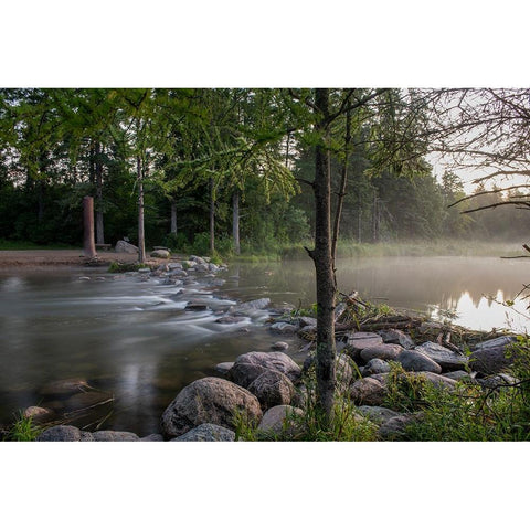 USA-Minnesota-Itasca State Park-Mississippi Headwaters Gold Ornate Wood Framed Art Print with Double Matting by Hawkins, Peter
