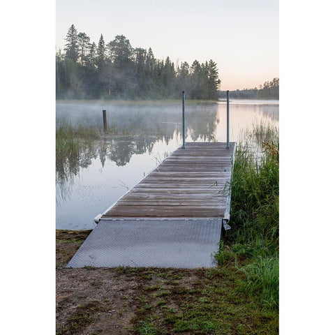 USA-Minnesota-Itasca State Park-Lake Itasca Black Modern Wood Framed Art Print by Hawkins, Peter