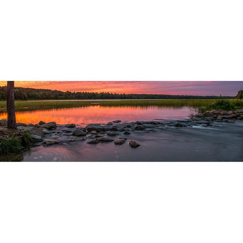 USA-Minnesota-Itasca State Park-Mississippi Headwaters White Modern Wood Framed Art Print by Hawkins, Peter
